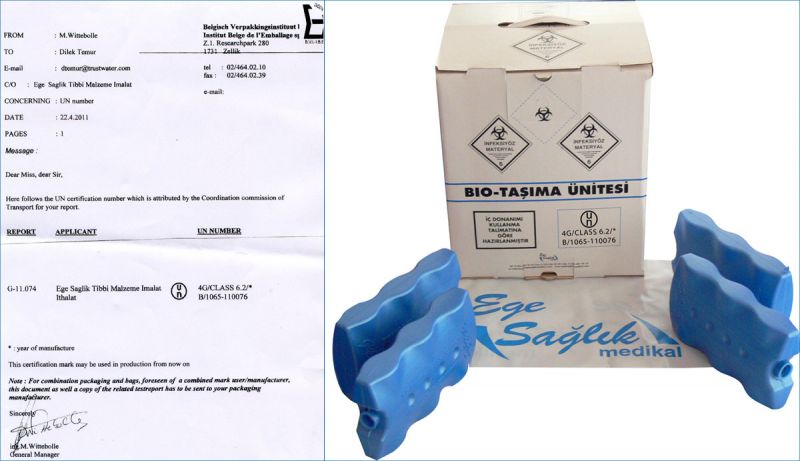 Cold Chain transport culture container with digital indicator (İmpertex carrying bag)