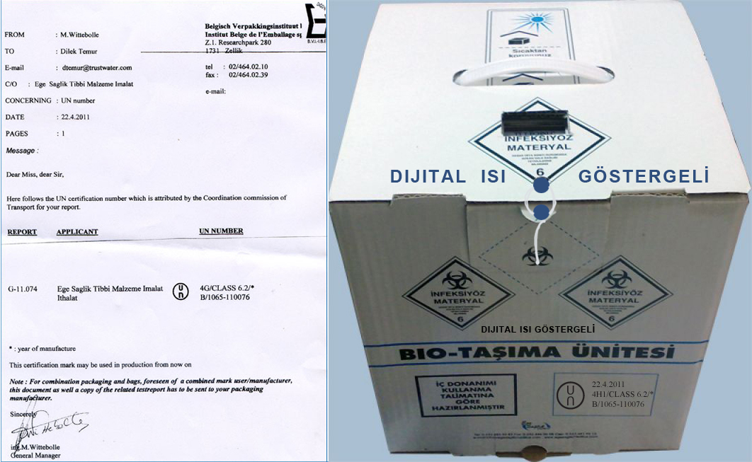 DİGİTAL ISI GÖSTERGELİ SOĞUK ZİNCİR KÜLTÜR TAŞIMA ( TRANSPORT ) KABI (KARTON TAŞIMA ÇANTALI ) (yeni ürün)